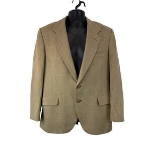Kuppenheimer Cashmere Lambswool Blazer Tan Size 40R Office Preppy Career